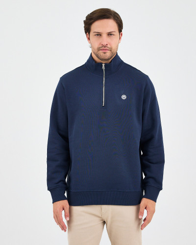 Unisex zip-up sweatshirt with embroidered logo patch | "I AM A PATCH" collection