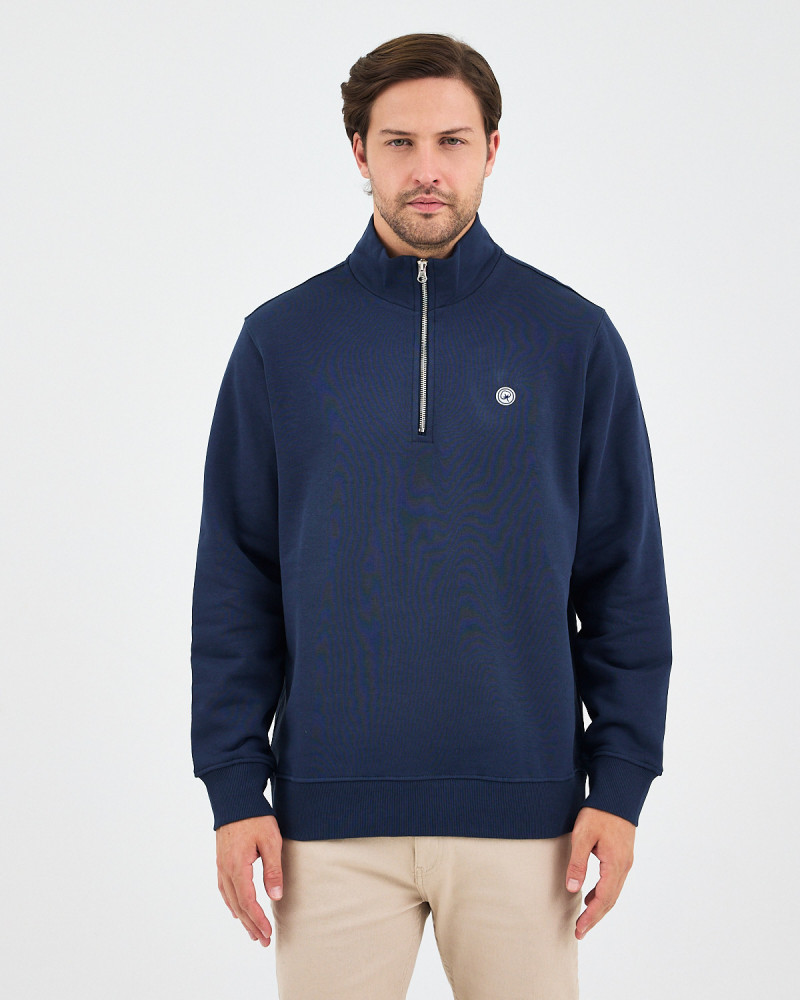 Unisex zip-up sweatshirt with embroidered logo patch | "I AM A PATCH" collection