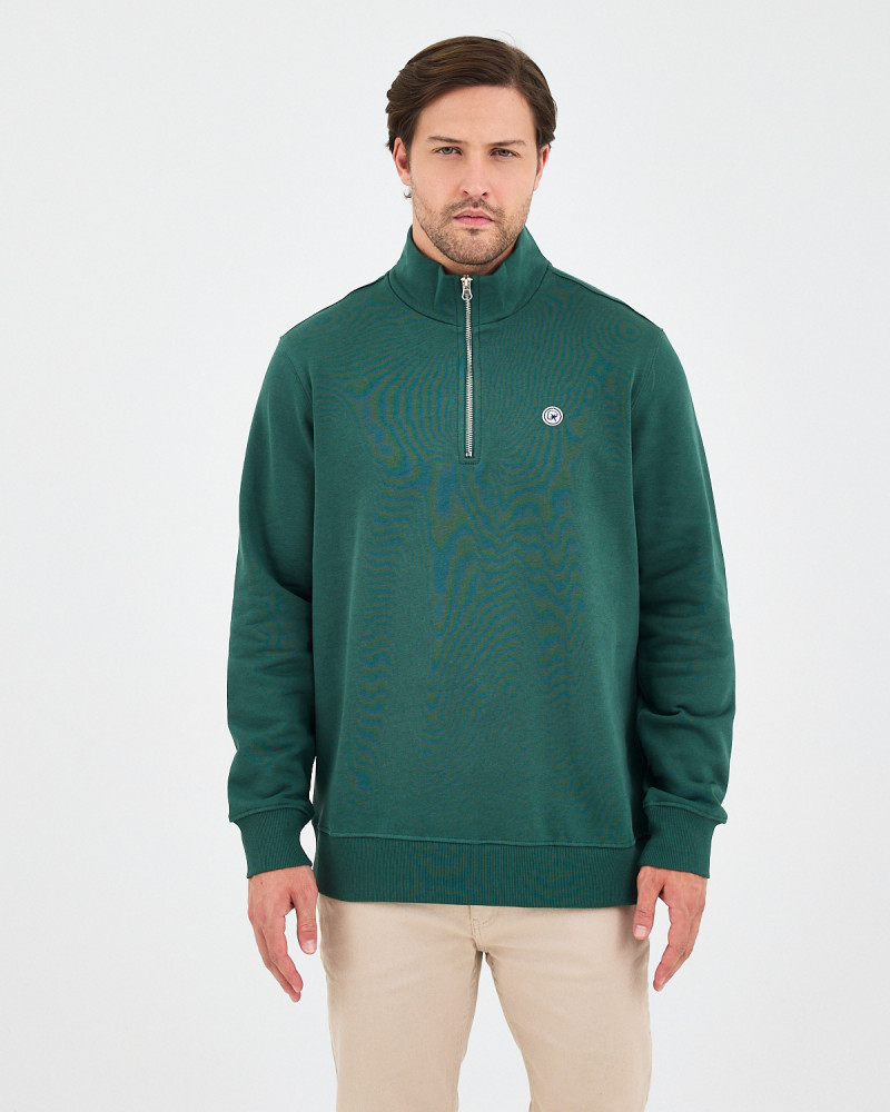 Unisex zip-up sweatshirt with embroidered logo patch | "I AM A PATCH" collection