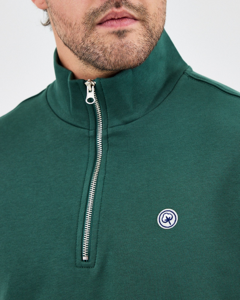 Unisex zip-up sweatshirt with embroidered logo patch | "I AM A PATCH" collection