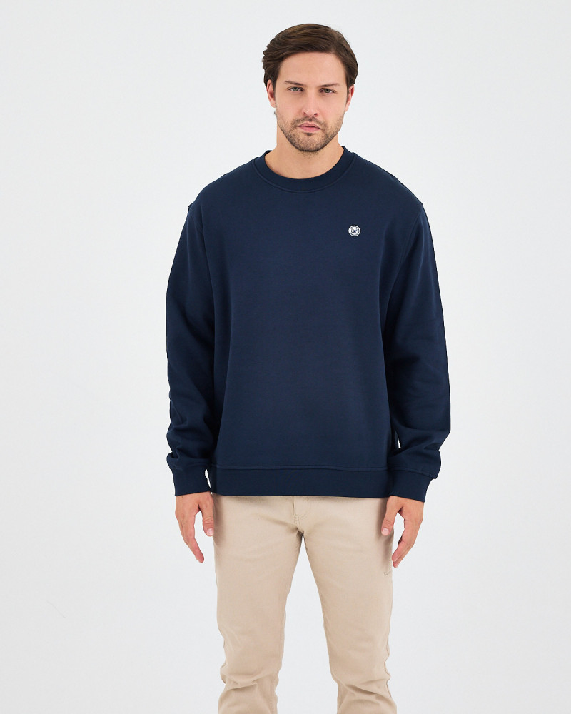 Unisex sweatshirt with embroidered logo patch | "I AM A PATCH" collection